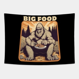 Sasquatch with pizza big foot Tapestry