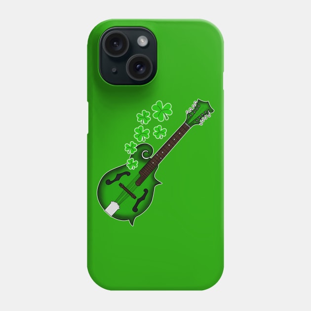 St. Patrick's Day Mandolin Player Mandolinist Irish Phone Case by doodlerob