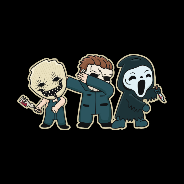 Cute Classic Horror Movie Characters by SLAG_Creative