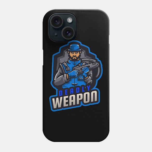 Deadly weapon bearded man Phone Case by Storeology