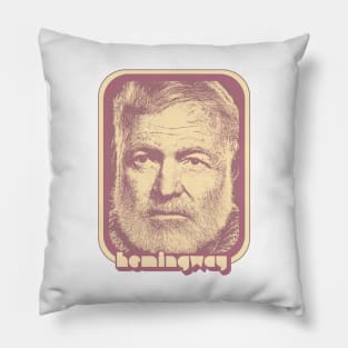 Ernest Hemingway // Retro Aesthetic Fan Art Gift Pillow