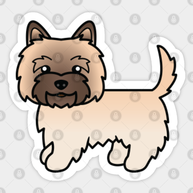 Wheaten Cairn Terrier Dog Cute Cartoon Illustration Cairn Terrier Aufkleber Teepublic De