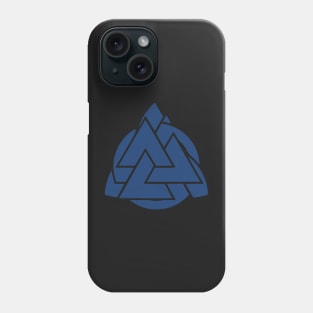 Blue Triquetra Valknut Symbol Phone Case