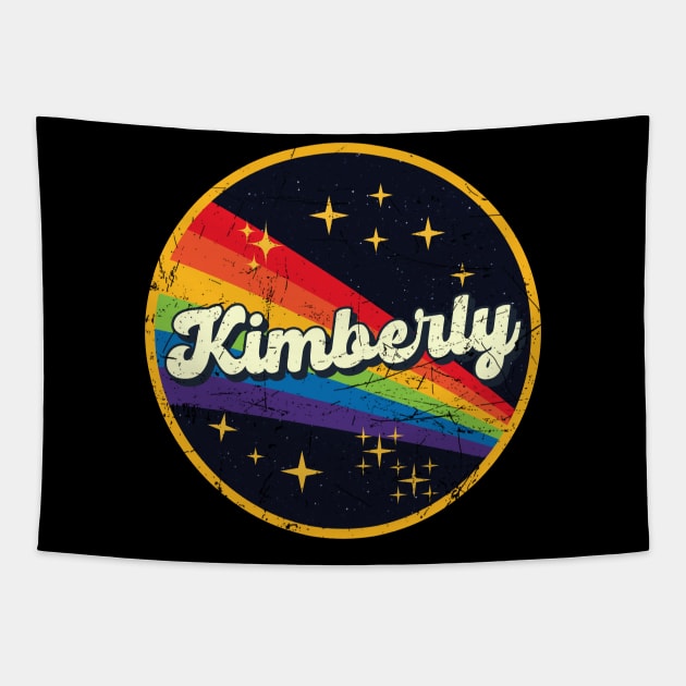 Kimberly // Rainbow In Space Vintage Grunge-Style Tapestry by LMW Art