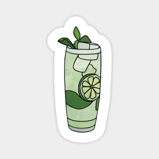 Mojito Watercolor Cocktail Illustration Magnet