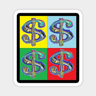 Dollar Cash Pop art Magnet