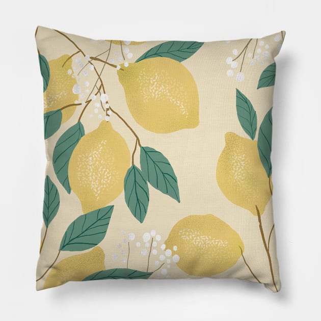 Lemons Pillow by madelinewiggins