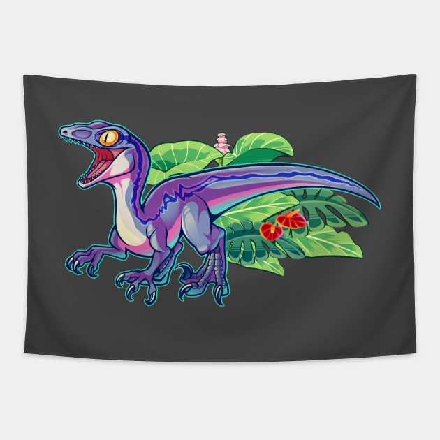 Raptor Blue Tapestry by Colordrilos