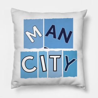 Manchester City torn jersey Pillow