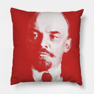 Vladimir Ilyich Lenin Classic White Portrait Pillow