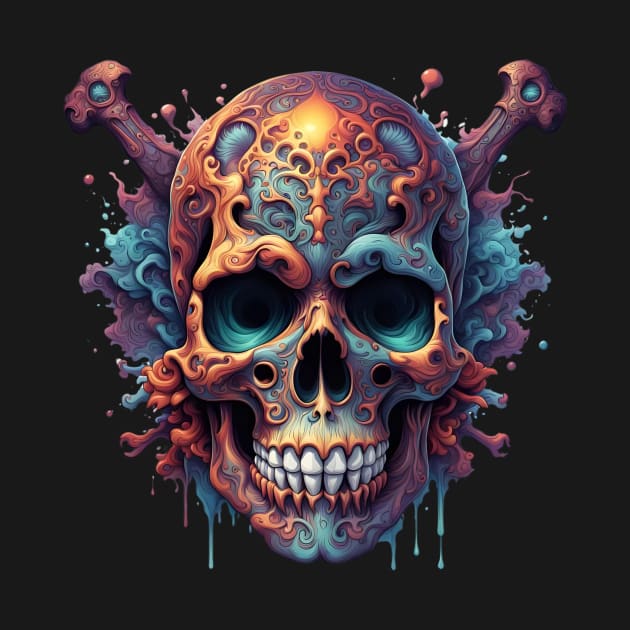 Rusty Vibrant Skull by Fantasyscape