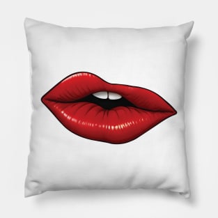 Kissable with red lips Pillow