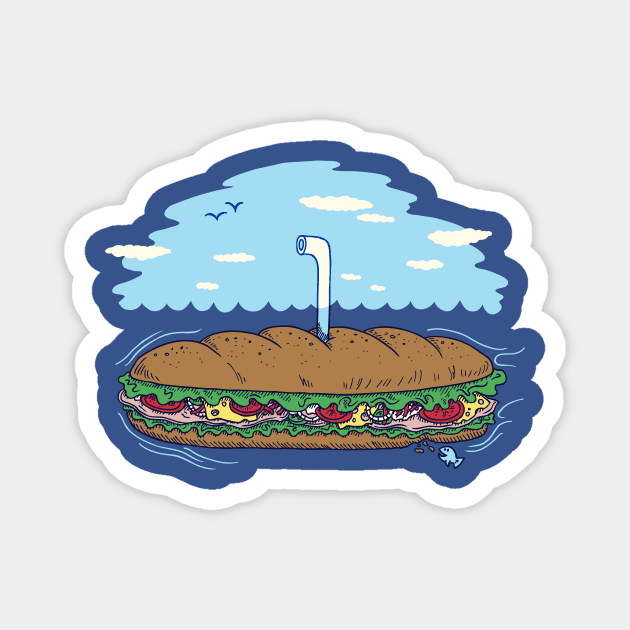 Submarine Sandwich Magnet by WanderingBert