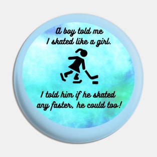 Hockey Girl Pin