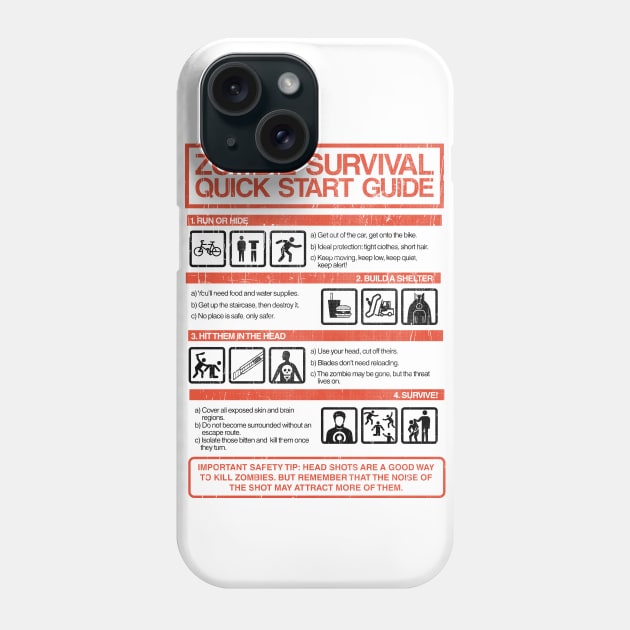 Zombie Survival - Quick Start Guide Phone Case by Azafran