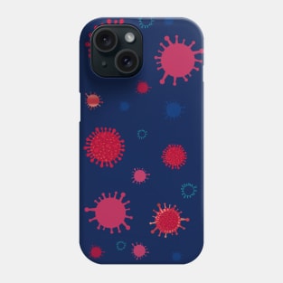 Red corona virus infection vector Phone Case