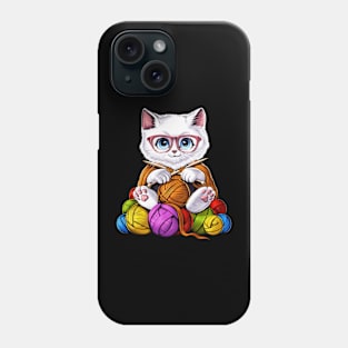 Cat Crocheting Phone Case