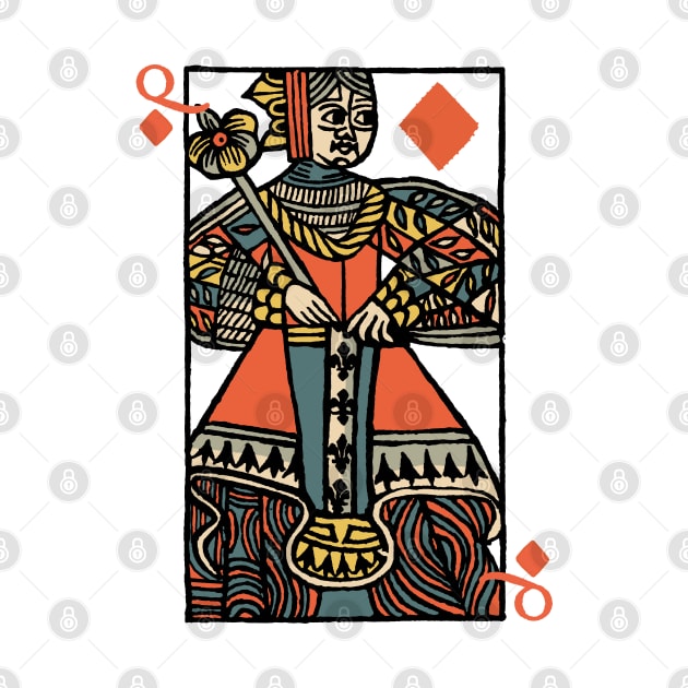 Character of Playing Card Queen of Diamonds by KewaleeTee