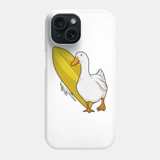 Duck Surfer Surfboard Phone Case