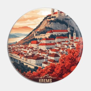Krems Austria Vintage Travel Retro Tourism Pin