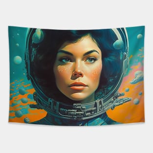 We Are Floating In Space - 33 - Sci-Fi Inspired Retro Artwork Tapestry