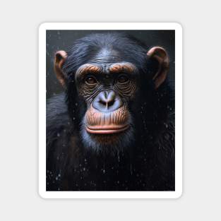 Oil Paint, Hyperrealism, Amazing Zoo Chimpanzee Magnet