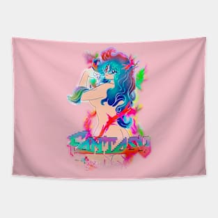 Anime girl fantasy Tapestry