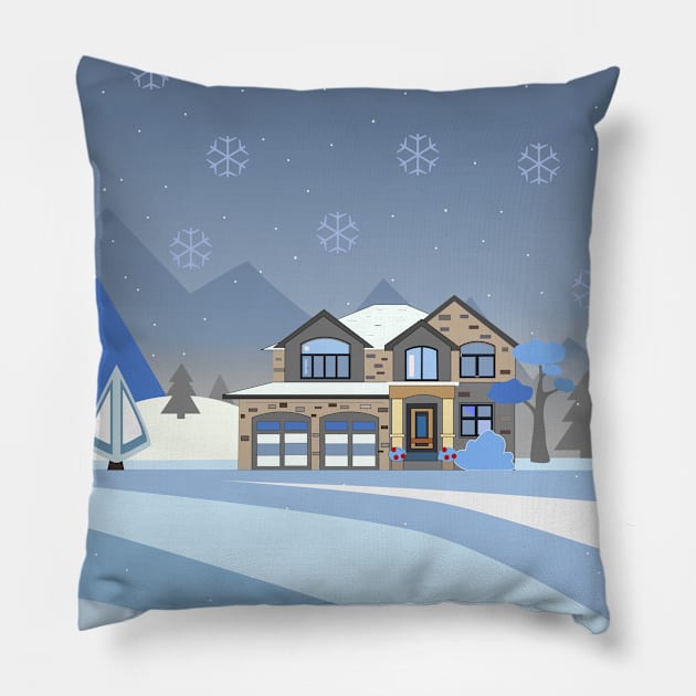 Houses Pillow by Creative Meadows