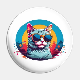 Cool Cat in Sunglasses Pin