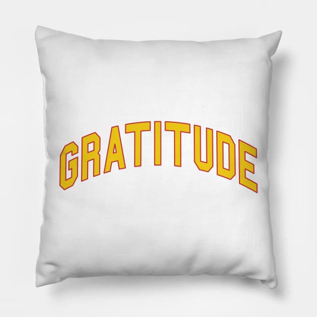 Gratitude Pillow by BeeHappyTees