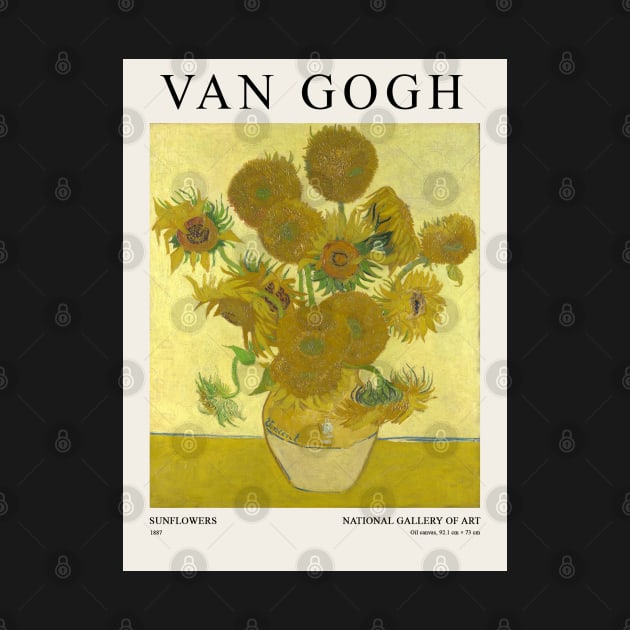 Van Gogh Sunflowers Exhibition Wall Art by VanillaArt