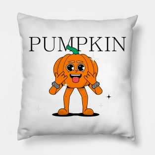 Hand Drawn Pumpkin Fun Pillow