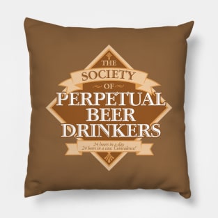 Society of Perpetual Beer Drinkers Pillow