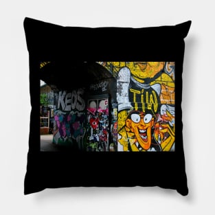 Street Art Graffiti Digbeth Birmingham UK Pillow