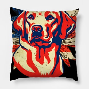 Golden Retriever Dog Merica 4th July Patriotic American Gift Tank Top Pillow