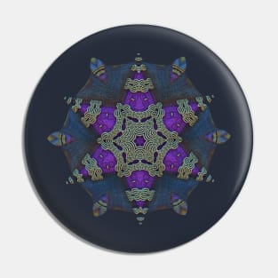 Purple Star Fractal Pin