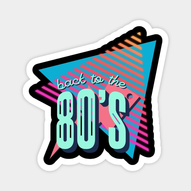 80's Retro Fashion - Bold Back To The 80's Print, Iconic Party Wear, Great for Retro-Themed Events & Gifts Magnet by TeeGeek Boutique