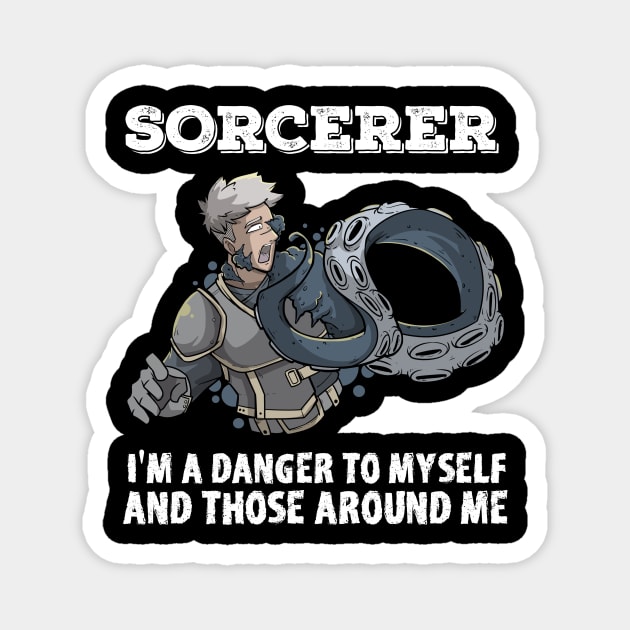 Wizard Mage RPG PnP Roleplaying Dungeon Sorcerer Meme Gift Magnet by TellingTales