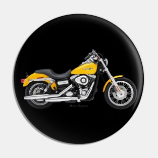 Harley Dyna Super Glide Custom yellow, s Pin