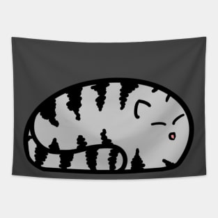 Cute grey kitty blob Tapestry