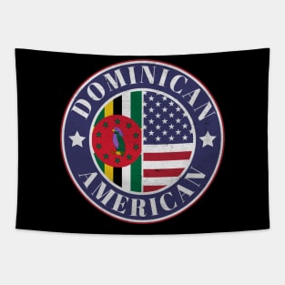 Proud Dominican-American Badge - Dominica Flag Tapestry