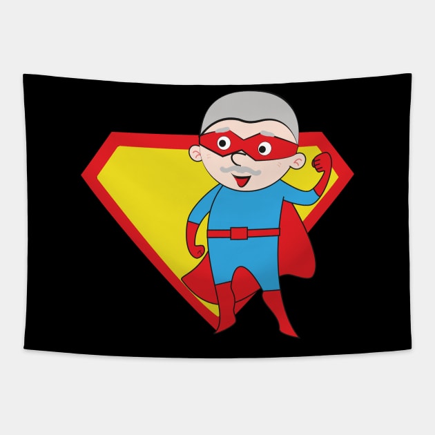 Super grandpa 5 Tapestry by grafart