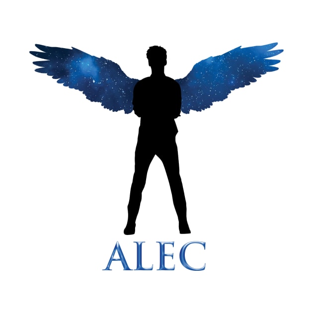 Shadowhunters / The mortal instruments - Alec Lightwood / Matthew Daddario angel (blue galaxy wings) - Malec gift idea by Vane22april