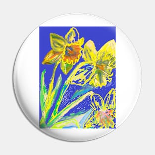 Crazy Abstract Daffodil - flower floral modern design Pin