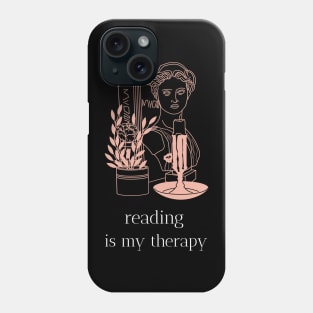 reading is my therapy Phone Case