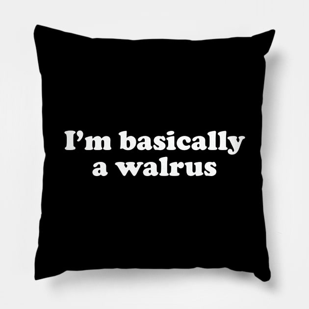 Funny Walrus Gift Pillow by JKFDesigns