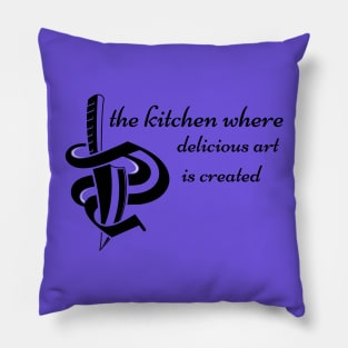 Culinary Canvas: Where Delicious Art is Created Pillow