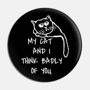 funny cat slogan Pin