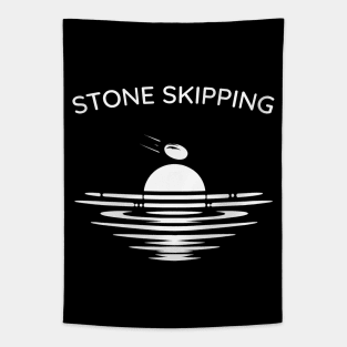 Stone Skipping Skimming Tapestry