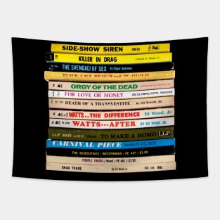 Ed Wood Jr. Book Stack Tapestry